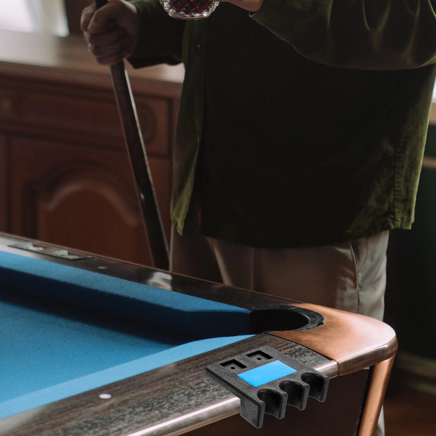 Billiard Cue 3-Slot Table Caddy Support