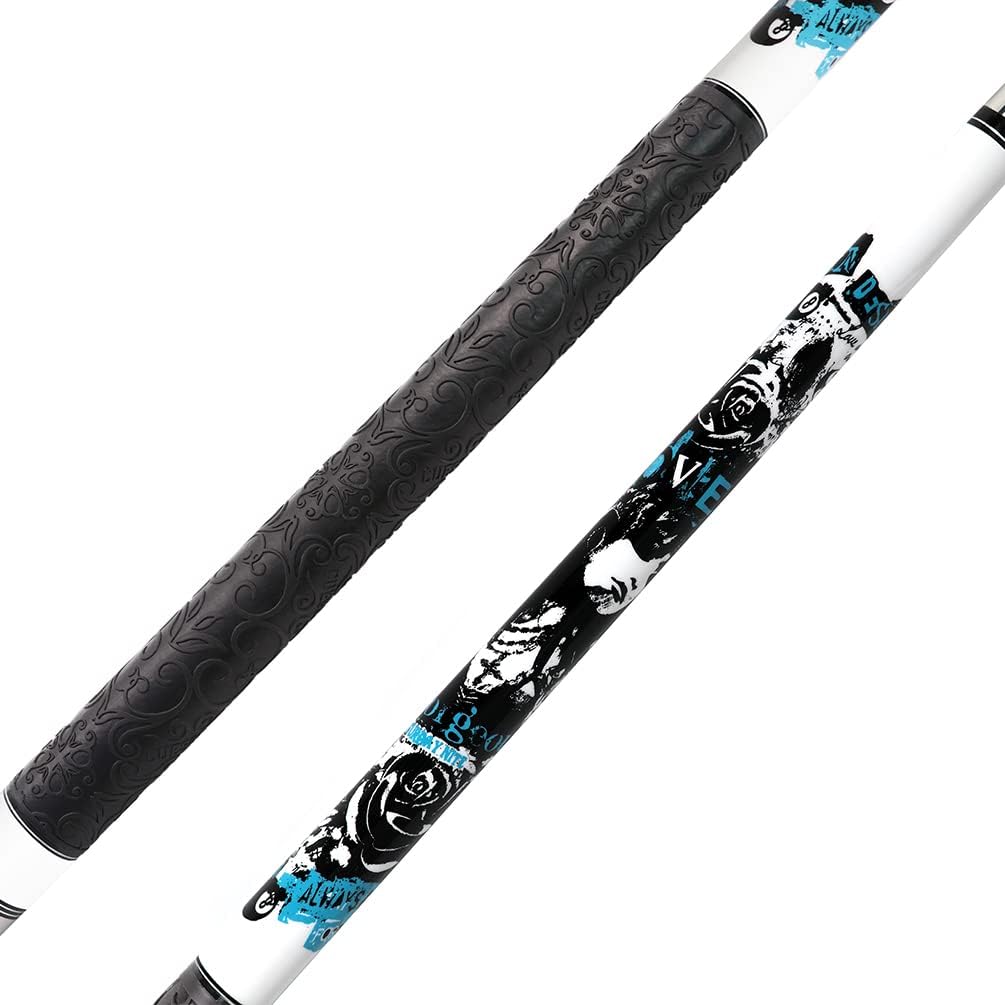 CUESOUL Gorgeous Rubber Grip 58 inch 19oz Pool Cue Stick 13mm Cue Tip-Sporty Elastic Polymer Grip Wrap