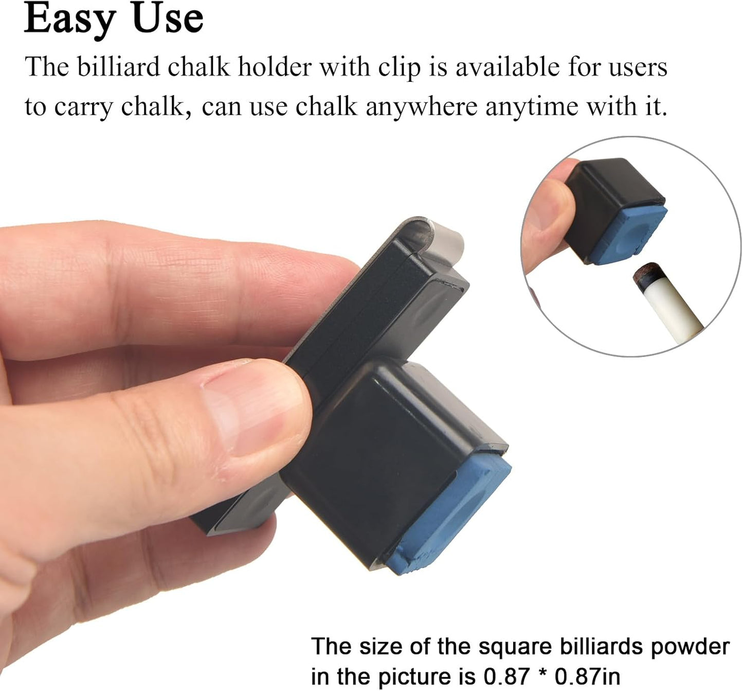 LAKE OF FIRE Chalk Holder Pool Billiards, Pool Cue Chalk Holder with Magnetic Belt Clip Snooker Billiard Accessories