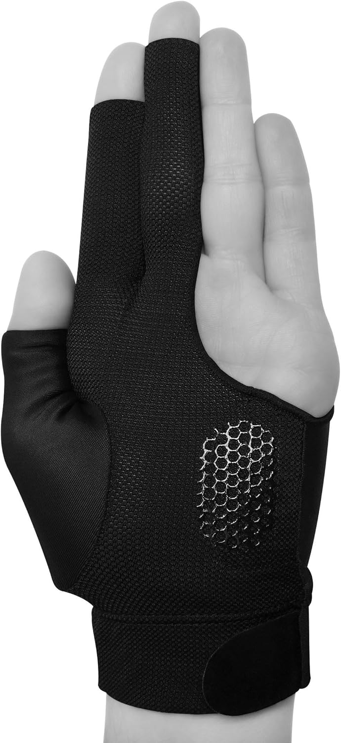 Molinari Billiard Pool Cue Glove - for Left Hand (Right-Handed Player)