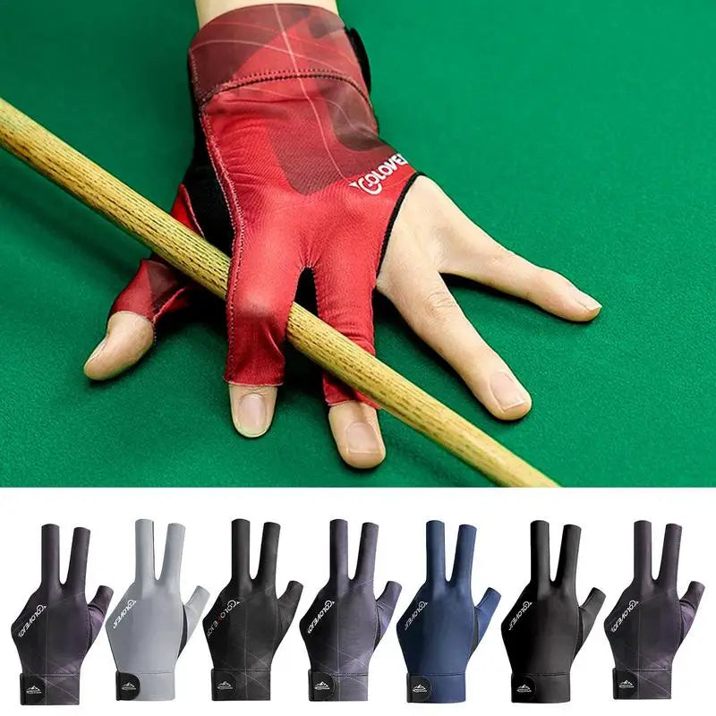 Billiards Glove Left Hand Three Finger Non-Slip