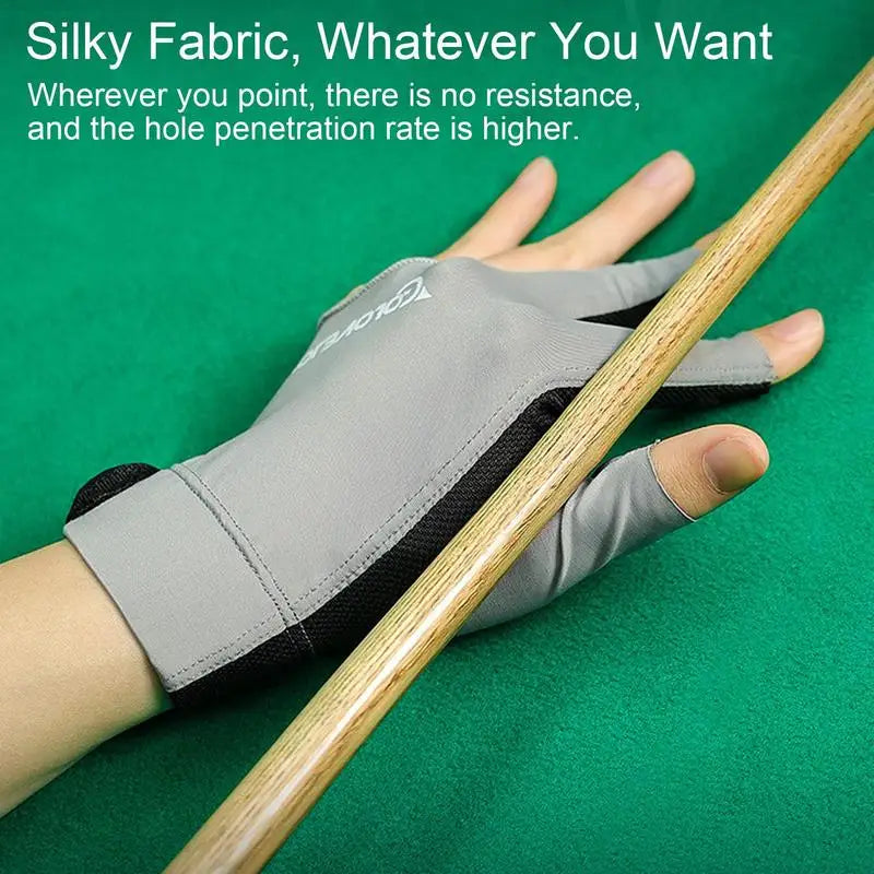 Billiards Glove Left Hand Three Finger Non-Slip