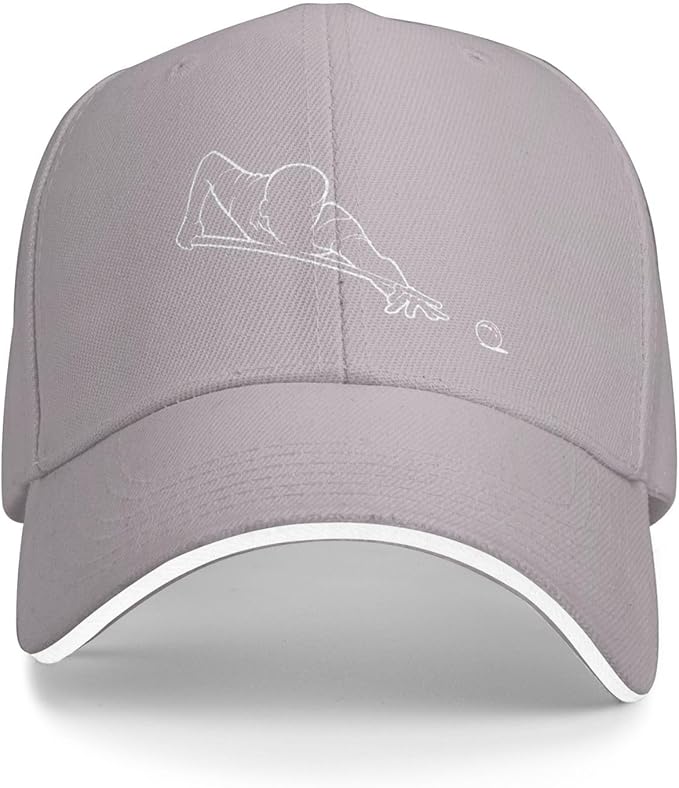 Retro Vintage Pool-Billiard-Players Hat Wide Brim Baseball Cap Adjustable Low Profile
